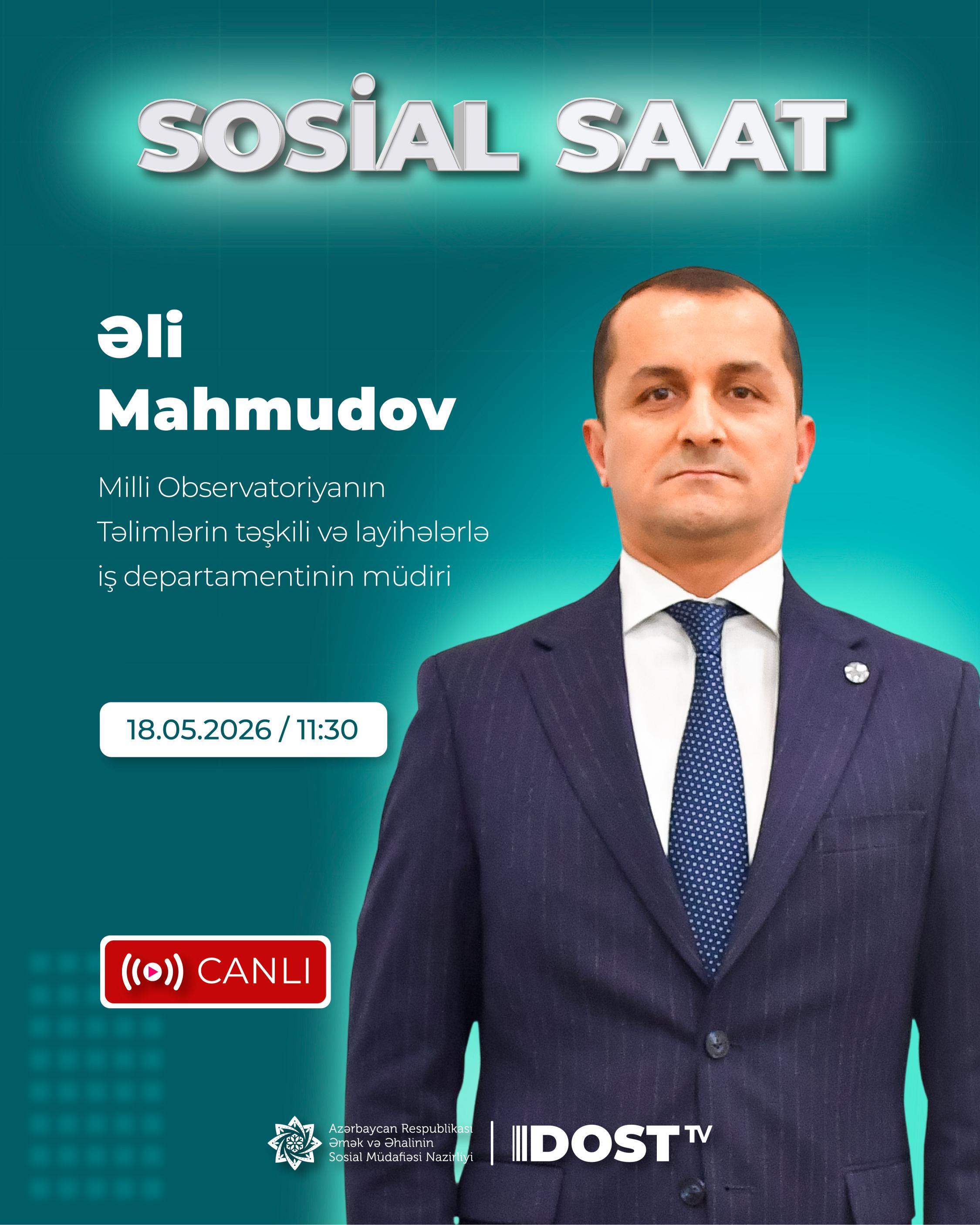 Növbəti “Sosial saat” Milli Observatoriyanın layihələrinə həsr olunub