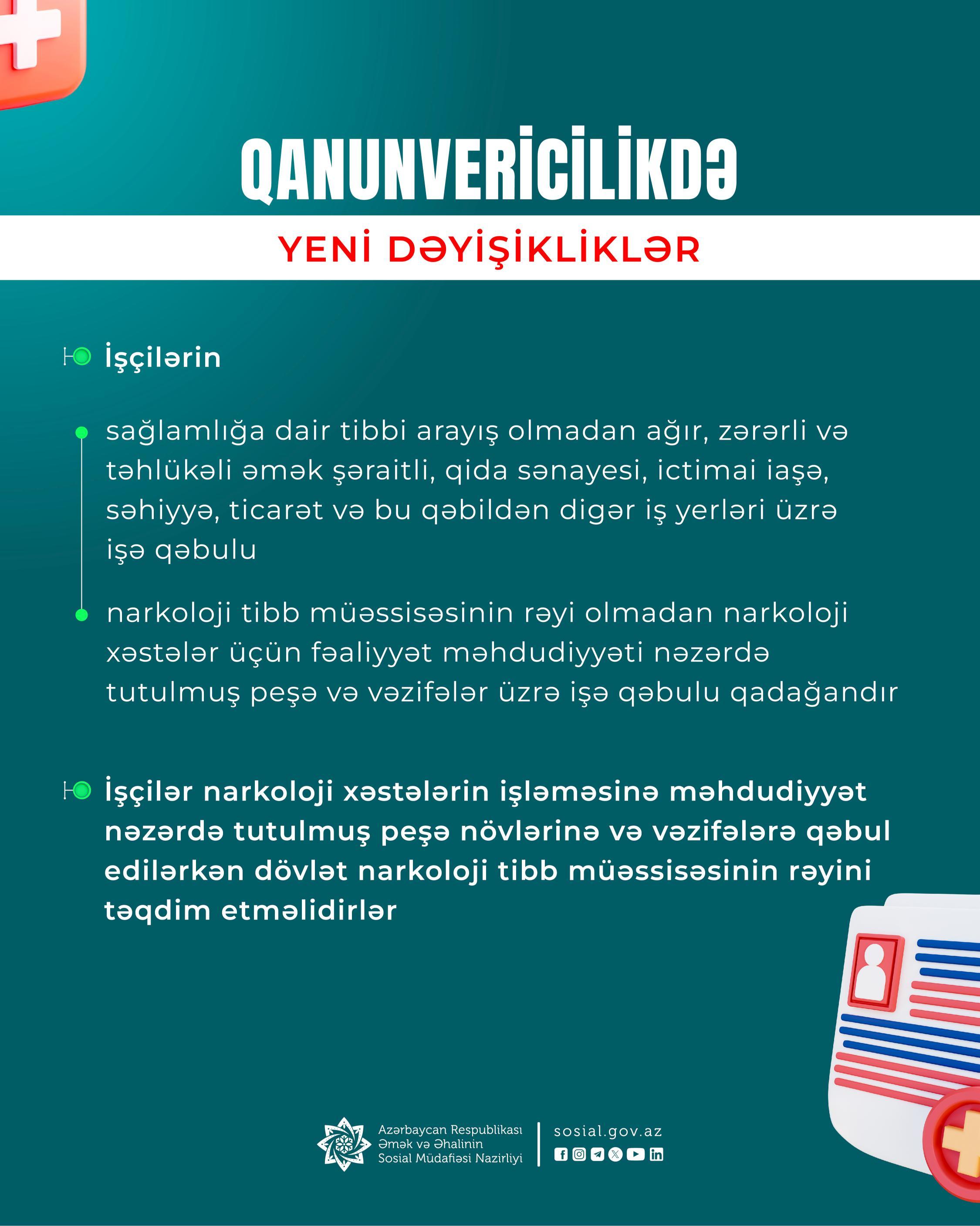 Yeni qanunvericilik aktları iş yerlərində təhlükəsiz və sağlam mühitin gücləndirilməsinə yönəlib