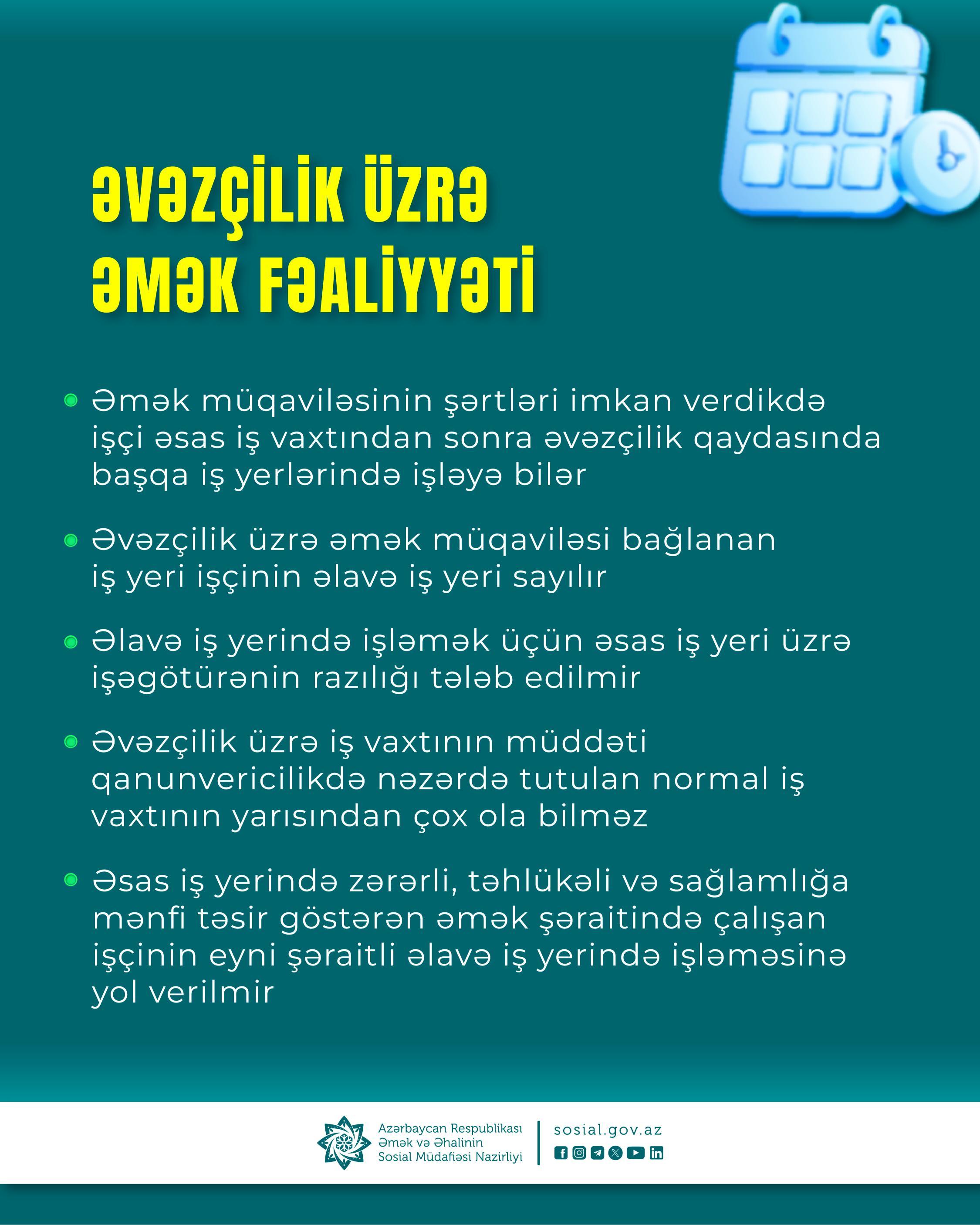 Əvəzçilik üzrə əmək fəaliyyəti necə tənzimlənir?