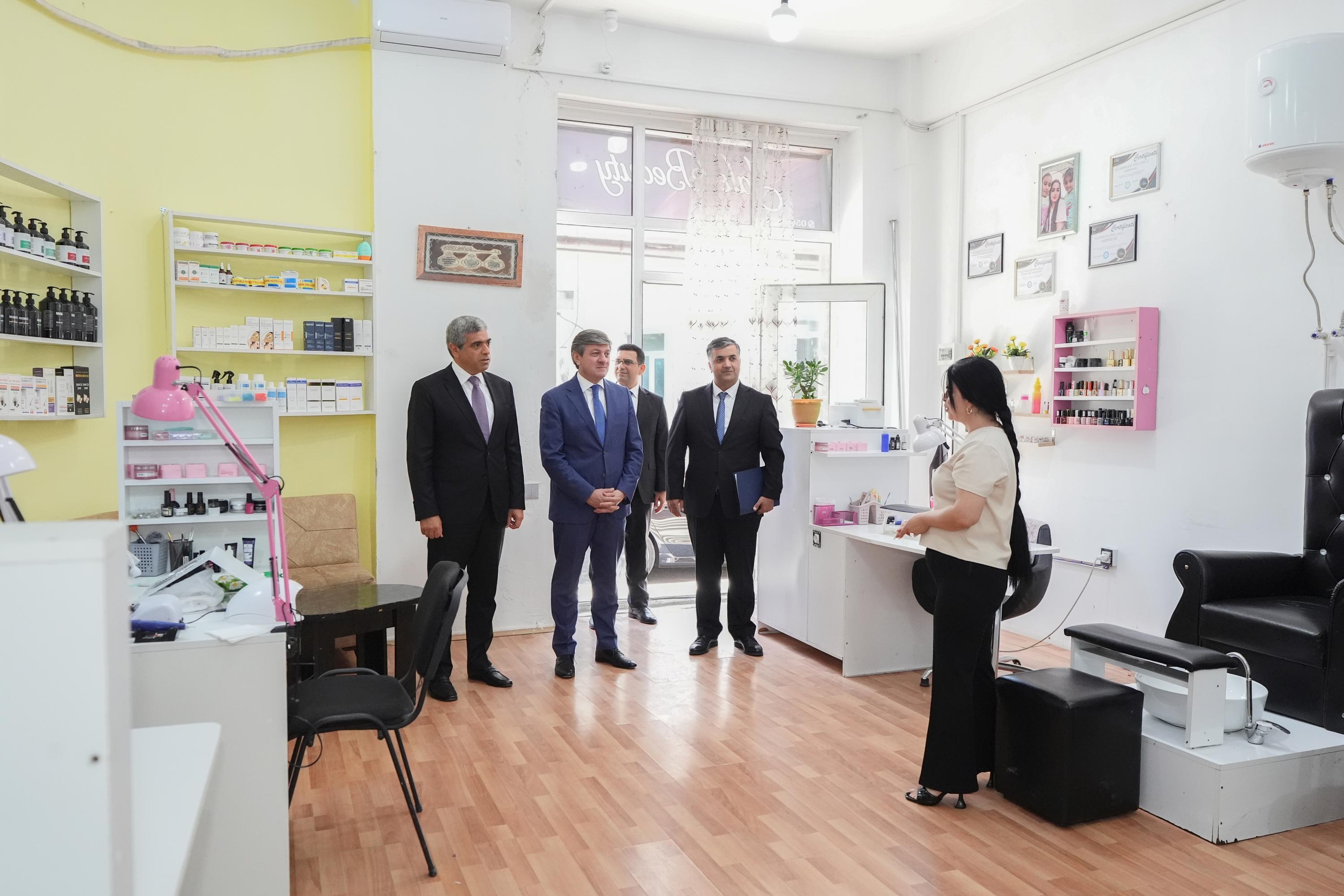 Qəbələdə özünüməşğulluq proqramı üzrə qurulmuş təsərrüfatlara, günərzi qayğı və reabilitasiya mərkəzlərinə baxış olub