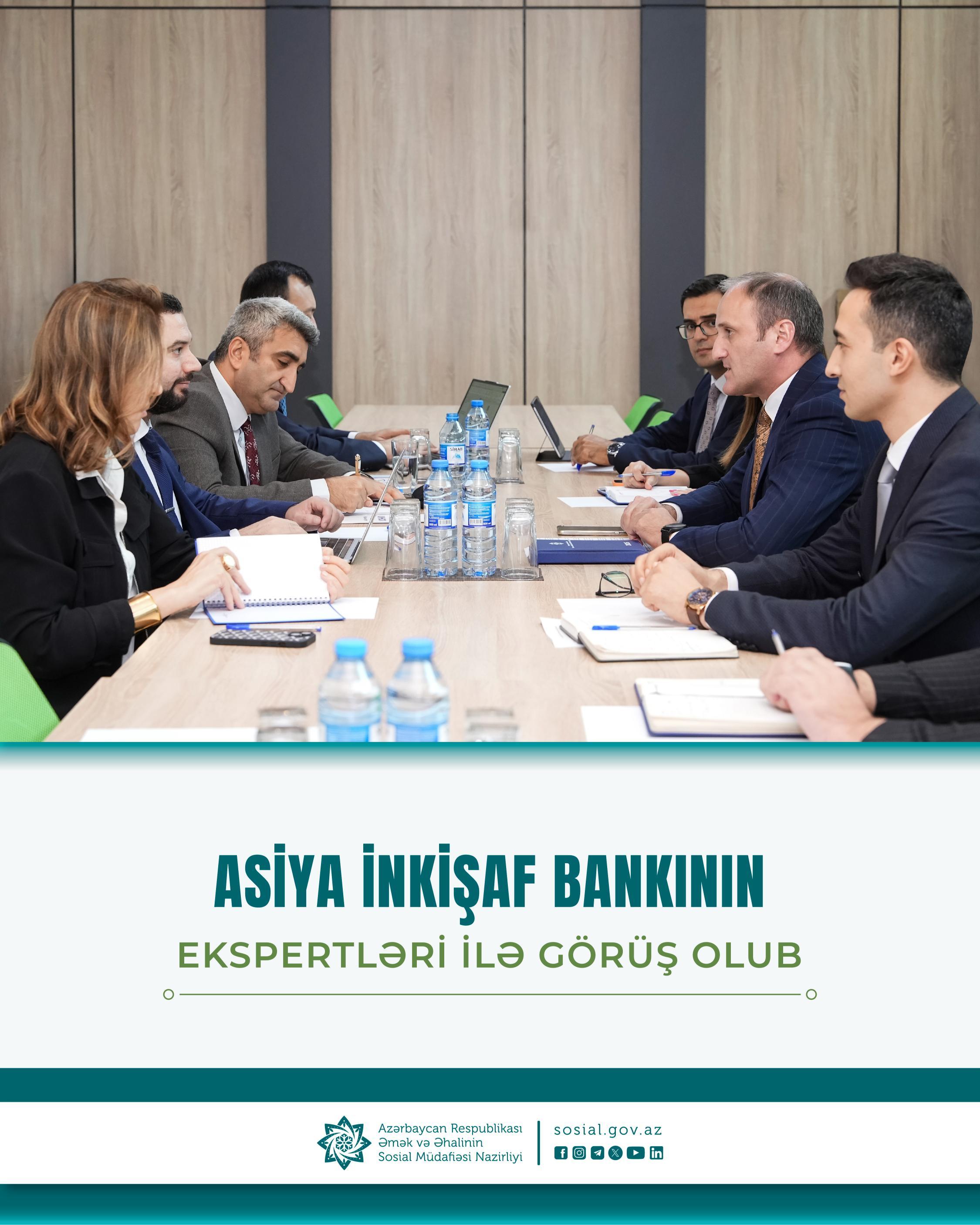 Asiya İnkişaf Bankının ekspertləri ilə görüş olub